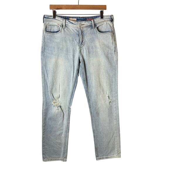 Anthropologie Pilcro Boyfriend Jeans Womens 29 Straight Leg Boho Grunge Stretch - Picture 1 of 16